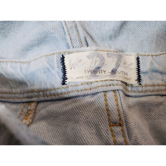 Free People Gilmore Wide Leg Jeans Womens 27 Light Wash Retro Flare High Rise - Picture 7 of 15